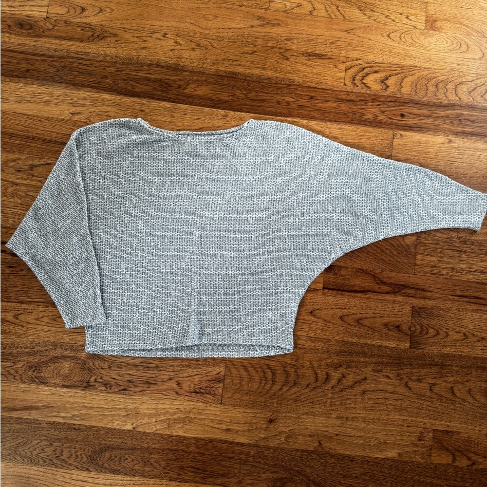 Sadie & Sage Light Gray Batwing Knit Sweater
